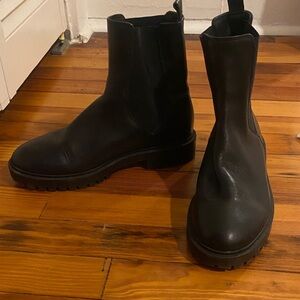 Banana Republic Black Leather Women's Combat Boots